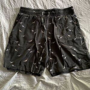 Pair of Thieves Black Print Lounge Shorts Comfort Sleepwear Size S